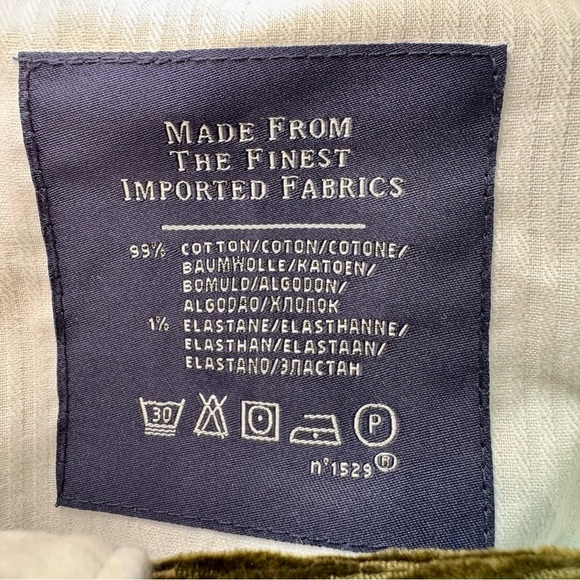 Polo Ralph Lauren dark green wide whale men’s corduroy pants classic fit 34x32 - Picture 4 of 7